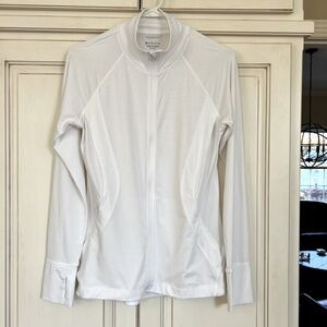Athleta white full zip jacket
